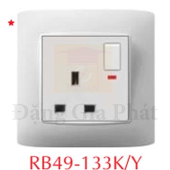 Ổ cắm 13A 250V + công tắc RB49-133BK/Y